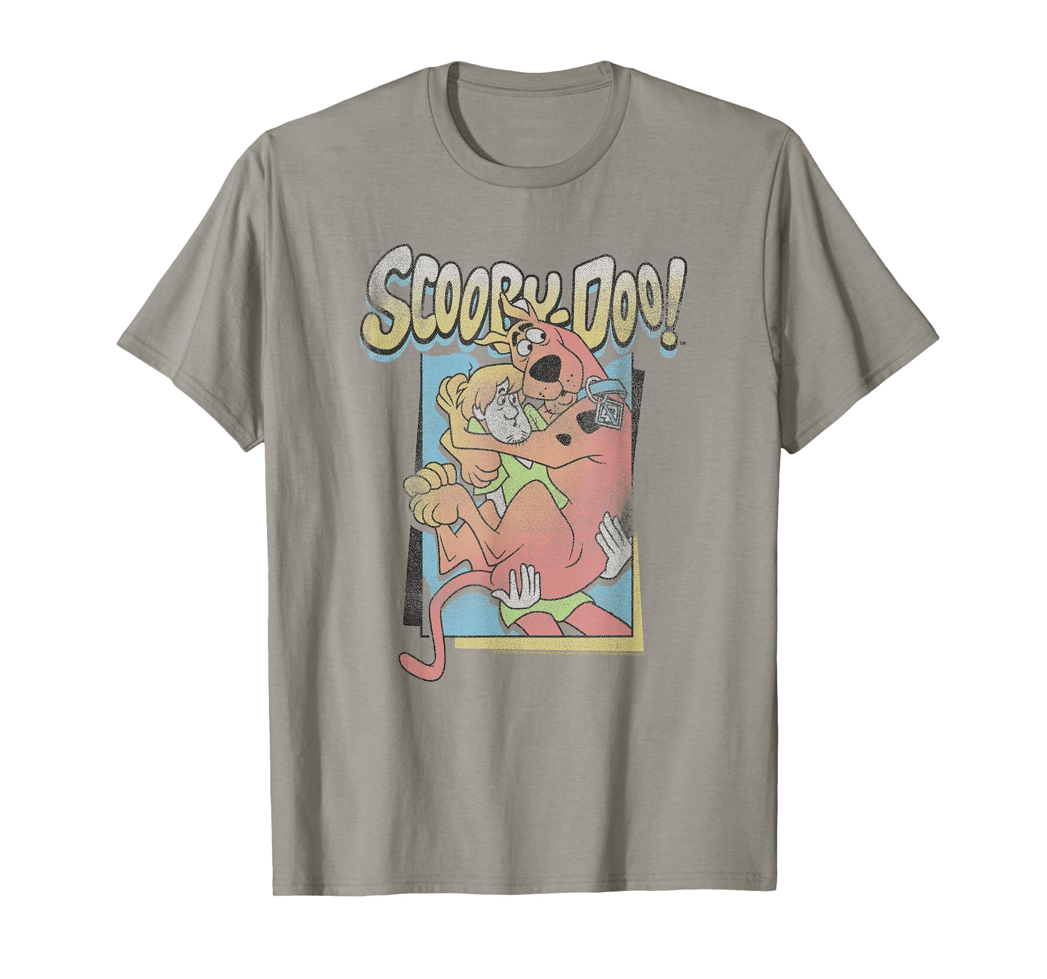 Scooby-Doo Shaggy and Scooby Scared Vintage Poster T-Shirt