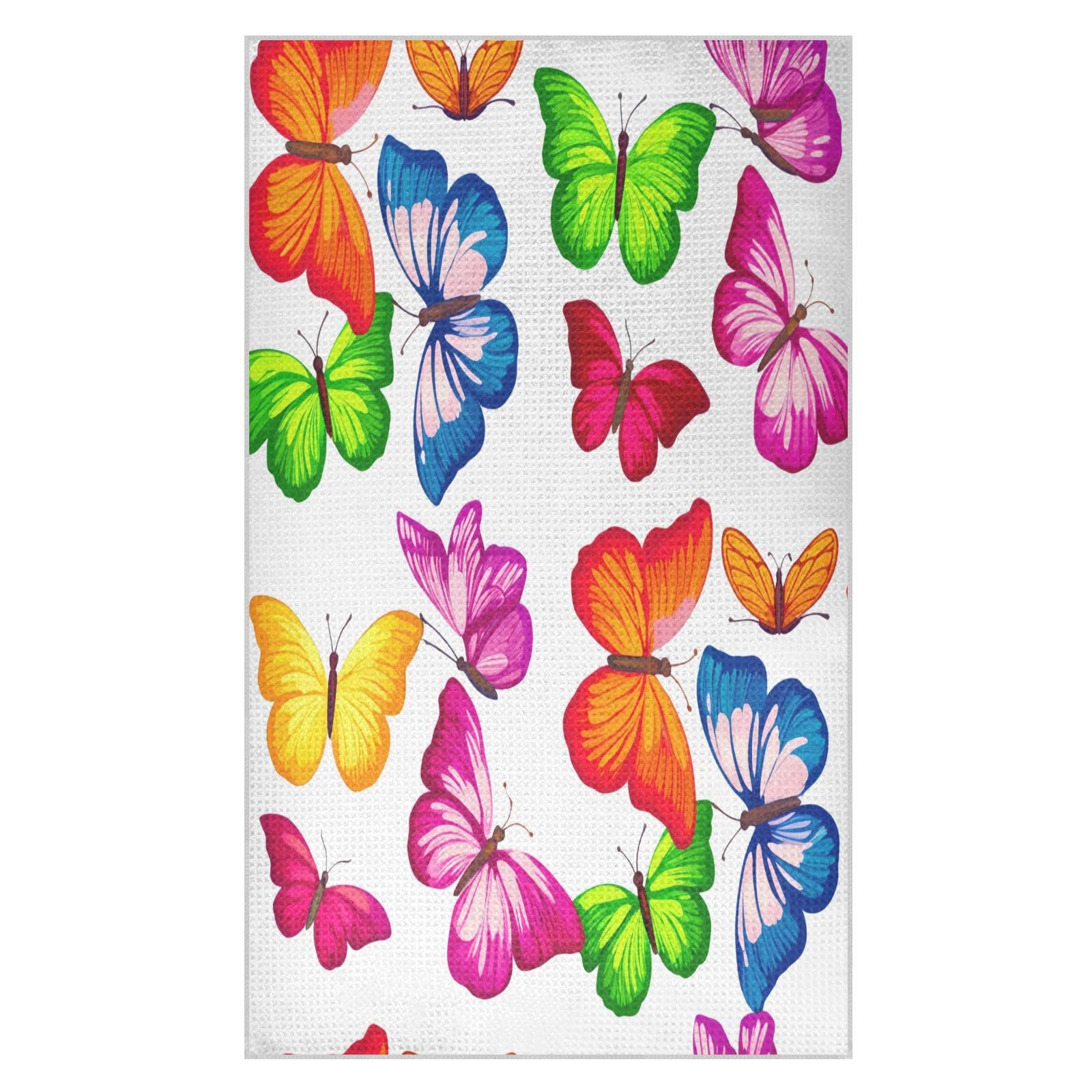 JiangGgen Butterflies Kitchen Towel 1-Pack Soft Absorbent Dish Towel