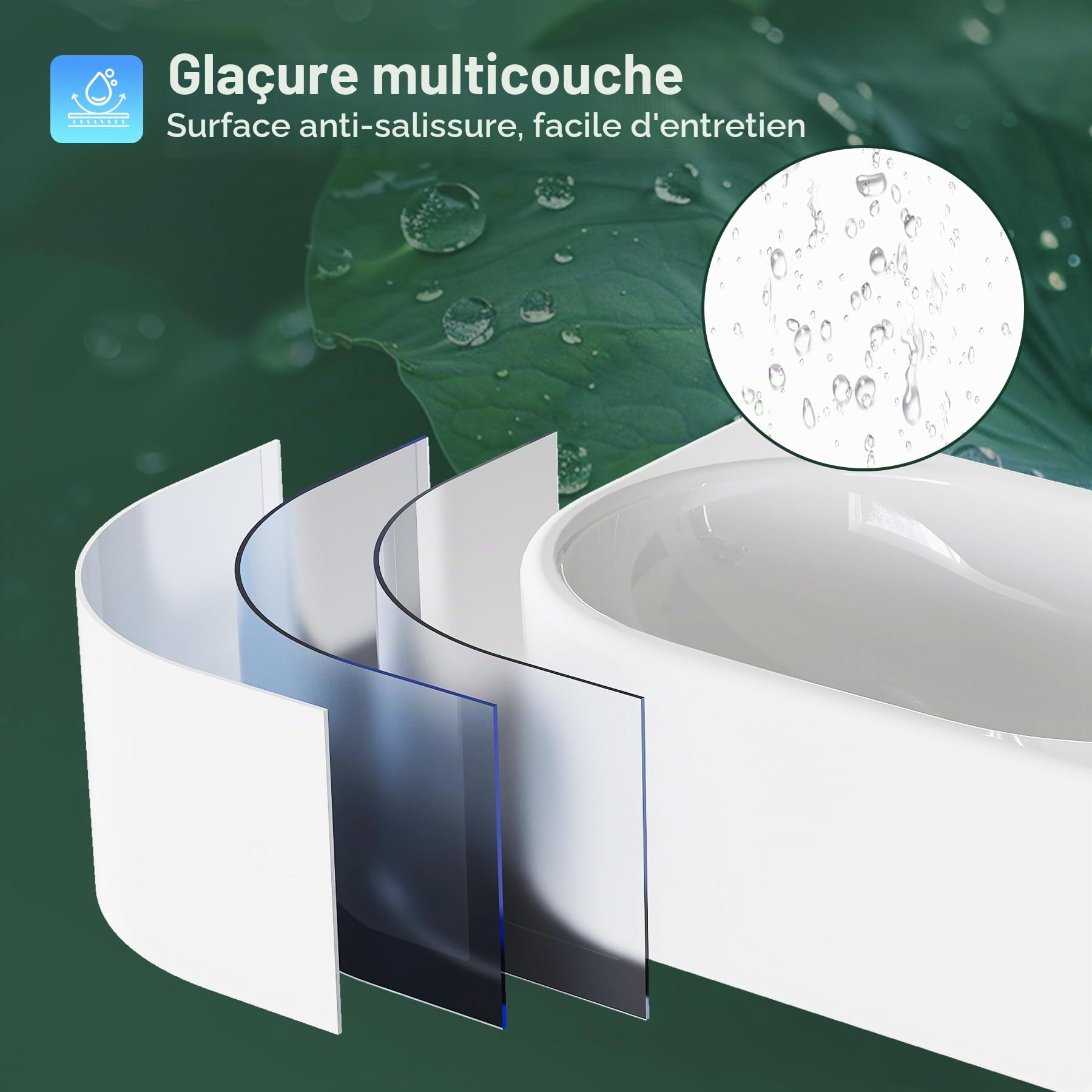 HOROW Lavabo d'angle ovale - Montage mural - Salle de bain - WC | Petit lavabo à main 40 cm blanc en céramique avec trou de robinet à droite, sans trop-plein