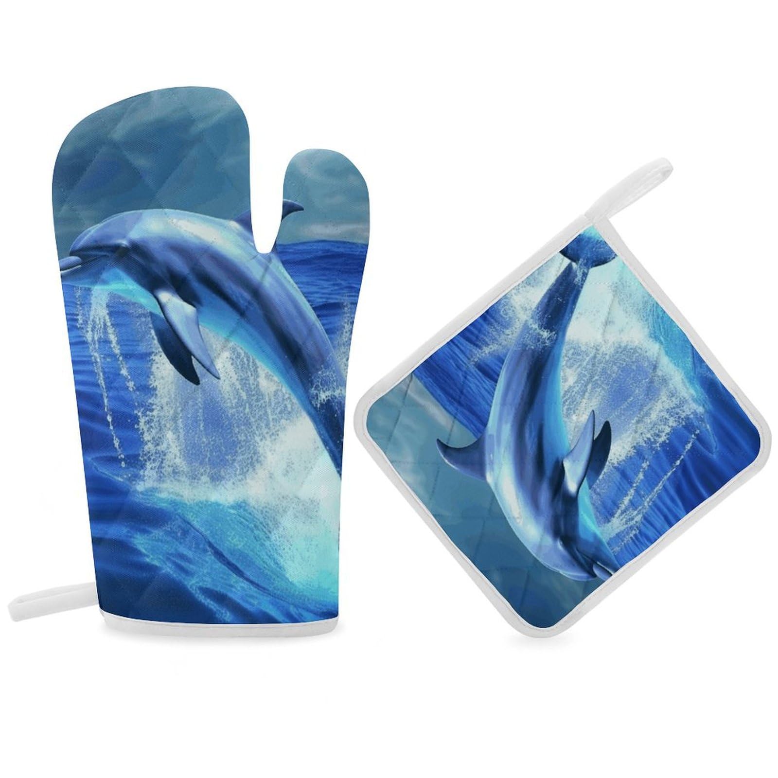 Gants de cuisine pour four micro-ondes et grill lot de 2 isolés antidérapants