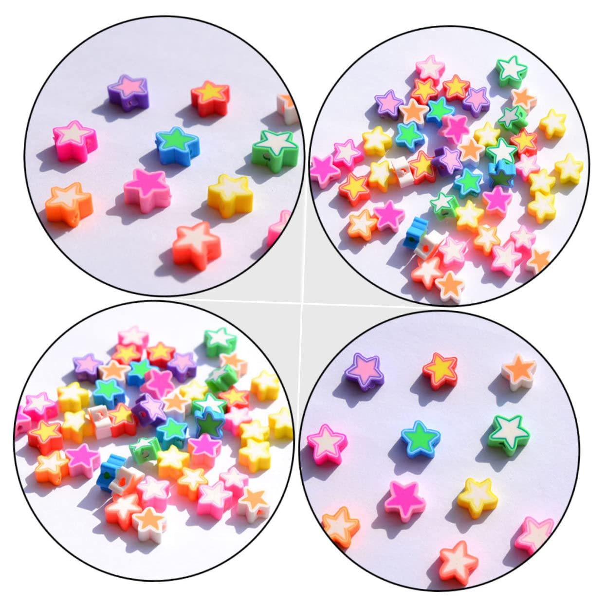 Hohopeti 5 Set Di Perline in Argilla Polimerica Alla Moda Per La Creazione Di Braccialetti Gioielli Artigianali Ciondoli Decorativi Set Di Perline Per Progetti 200 Pezzi * 5