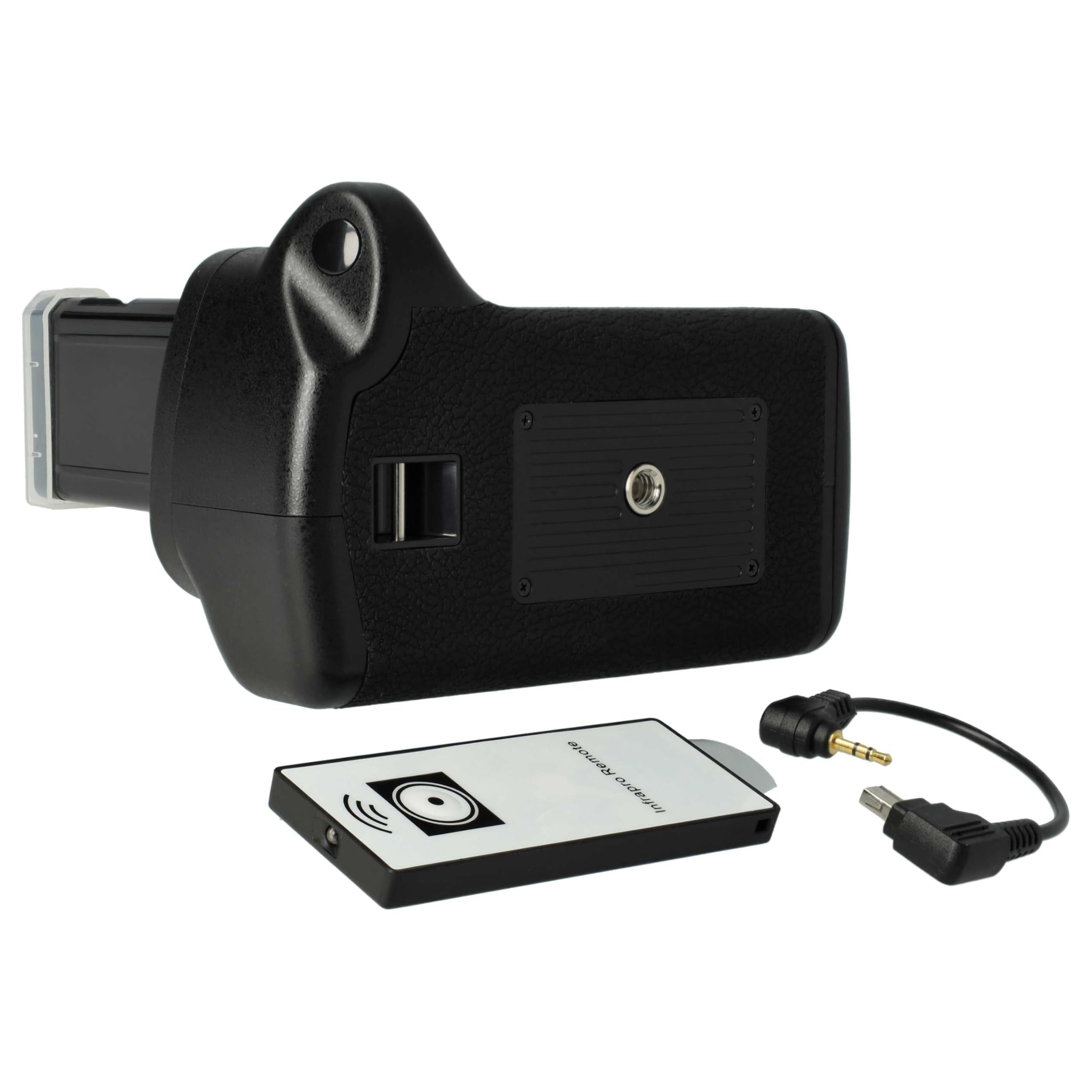vhbw impugnatura battery grip compatibile con Nikon D5100, D5200, D5300 fotocamera reflex, incl. ghiera di selezione, plastica/metallo