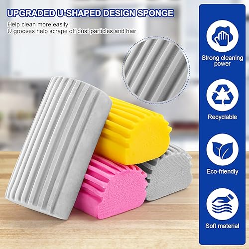 Miniatura 4 de Paquete de 4 cepillos de esponja limpios, productos de limpieza, plumero mágico Taykos Damp para limpieza de ventanas de automóvil, persianas,