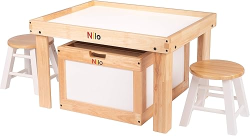 Miniatura 6 de NILO Juego de mesa de actividades para niños con 2 compatiblesde reemplazo para basestablasesterillas dobles desmontables Lego Duplo (mesa de juego