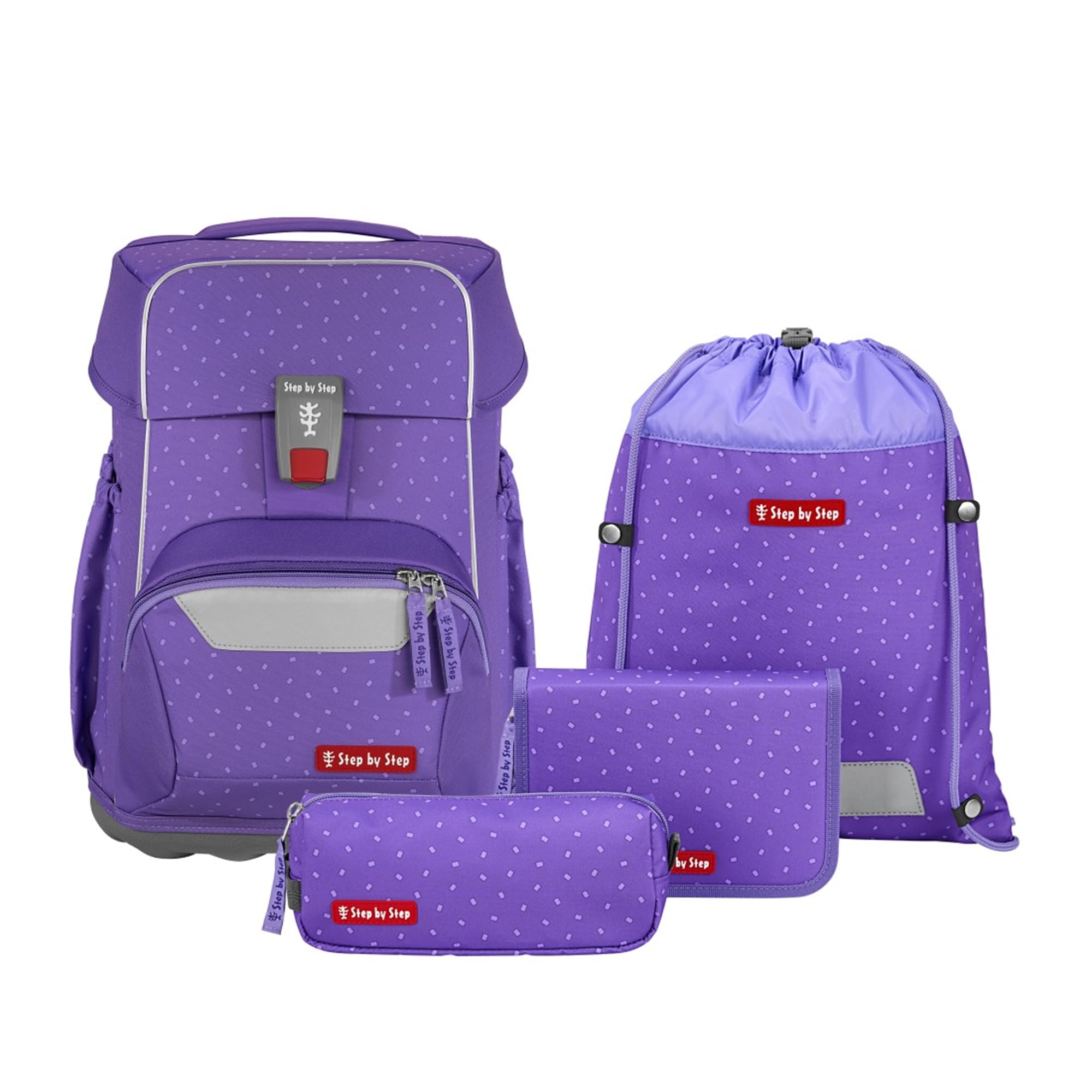 Step by Step Basis Schulranzen-Set 4-teilig Purple Konfetti