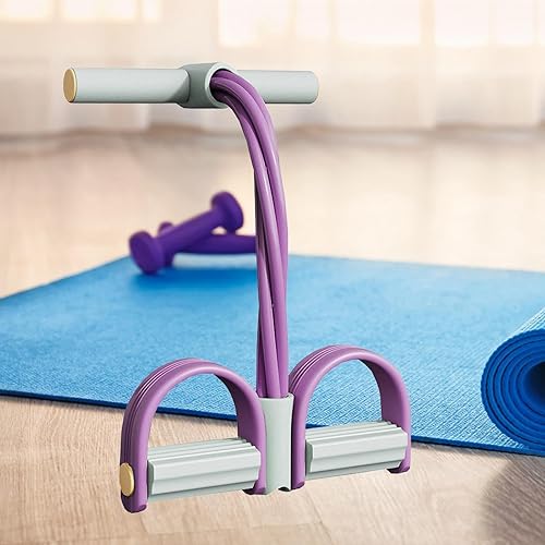 Miniatura 2 de Cuerda de tensión de 4 tubos, multifunción, elástico, pedal de yoga, tirador de banda de resistencia, cuerda de tensión, equipo de fitness para