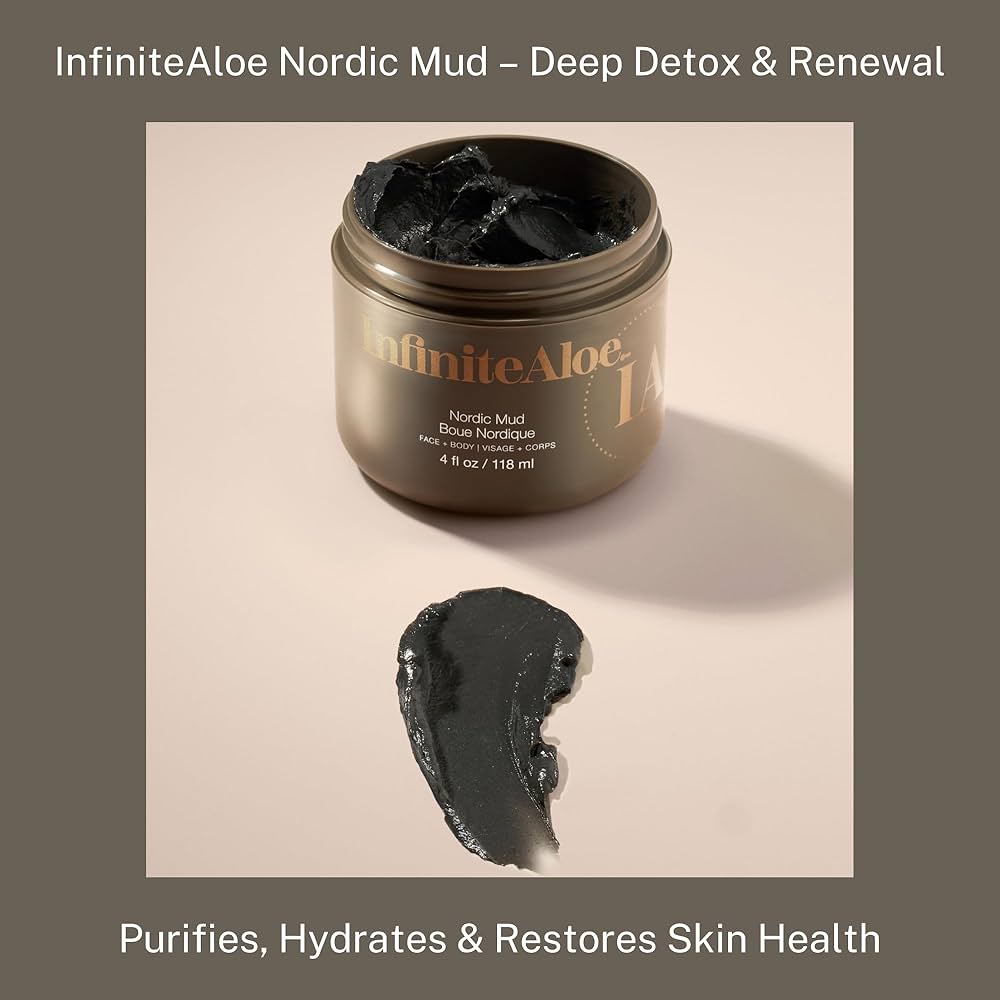 Amazon.com : InfiniteAloe Nordic Mud Face Mask Skin Care Treatment