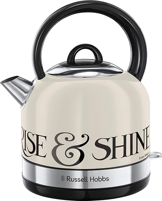 Russell Hobbs 23907 Emma Bridgewater Kettle, Black Toast Cordless