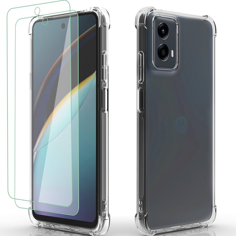 Motorola Moto G 5G (透明カバー付き)美品 Amazon.com: for Moto G-5G-2024 Case: Clear with 2pcs Screen