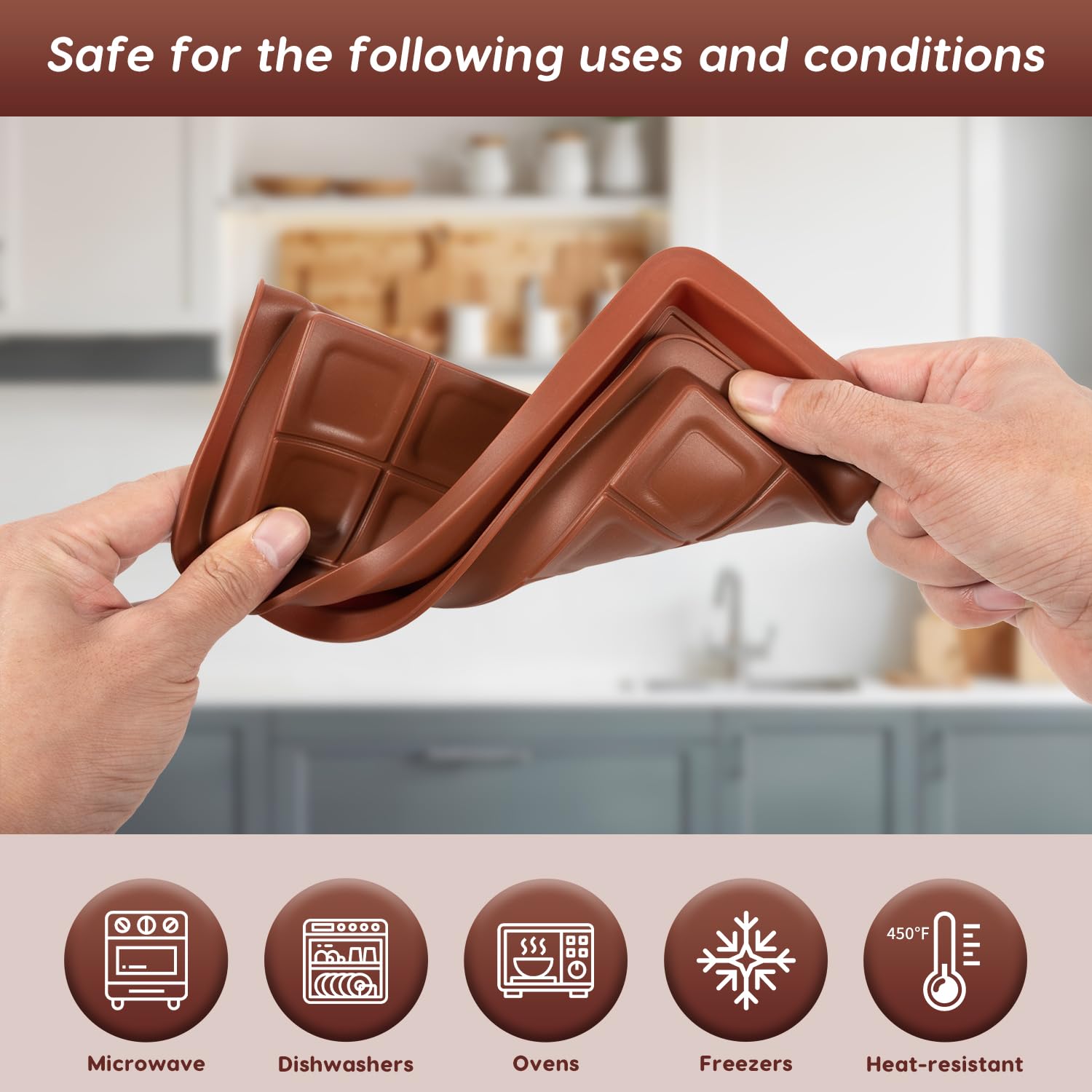 2 Pezzi Stampo Cioccolato In Silicone Profondo: Animali, Per Barrette Fatte In Casa - 2