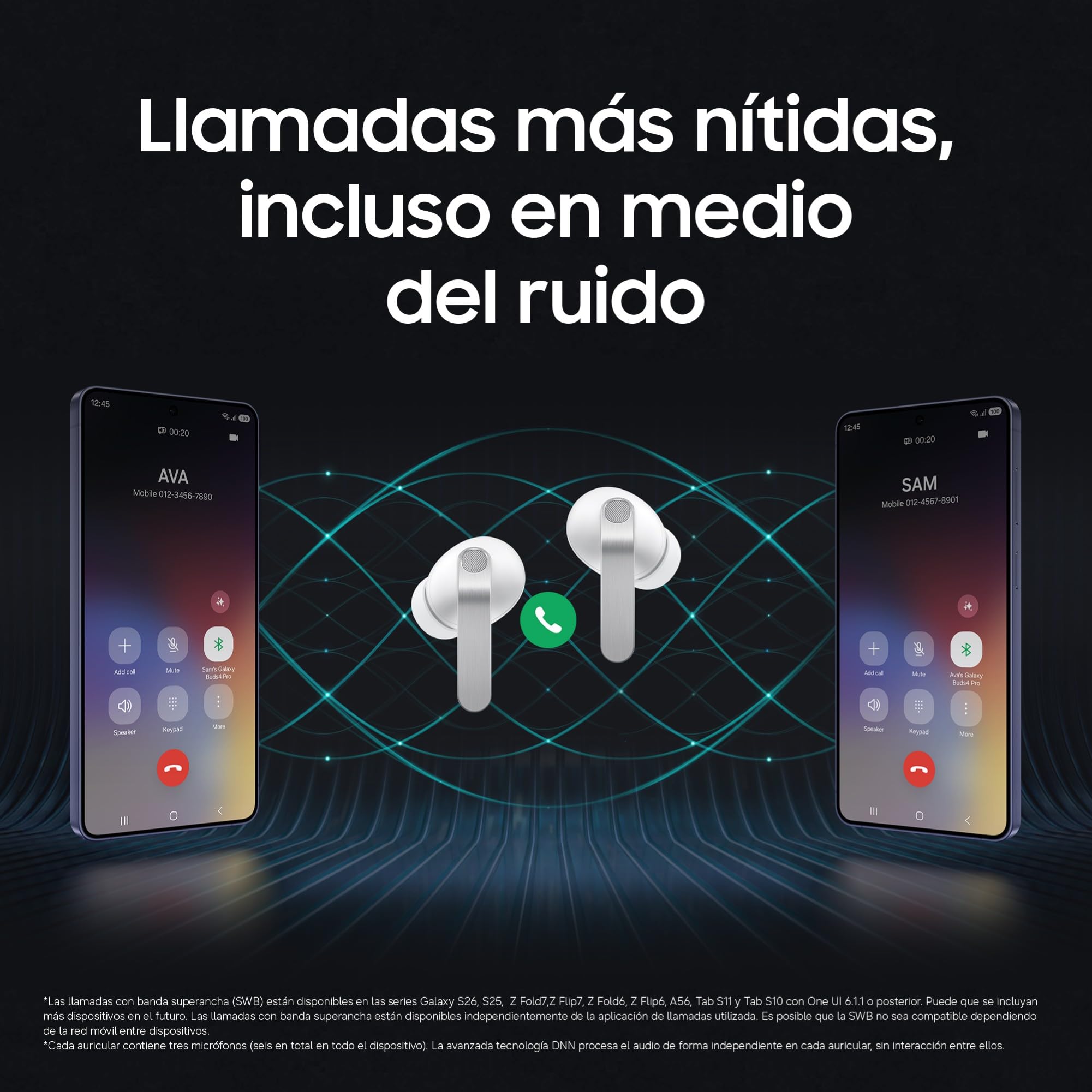 Samsung Galaxy Buds4 Pro, Auriculares Bluetooth, Audio Hi-Fi, Cancelación de Ruido Adaptativa, Llamadas súper claras, Agente IA, Garantía del Fabricante 3 Años+1 Año Extra, Blanco (Versión Española) — view 5