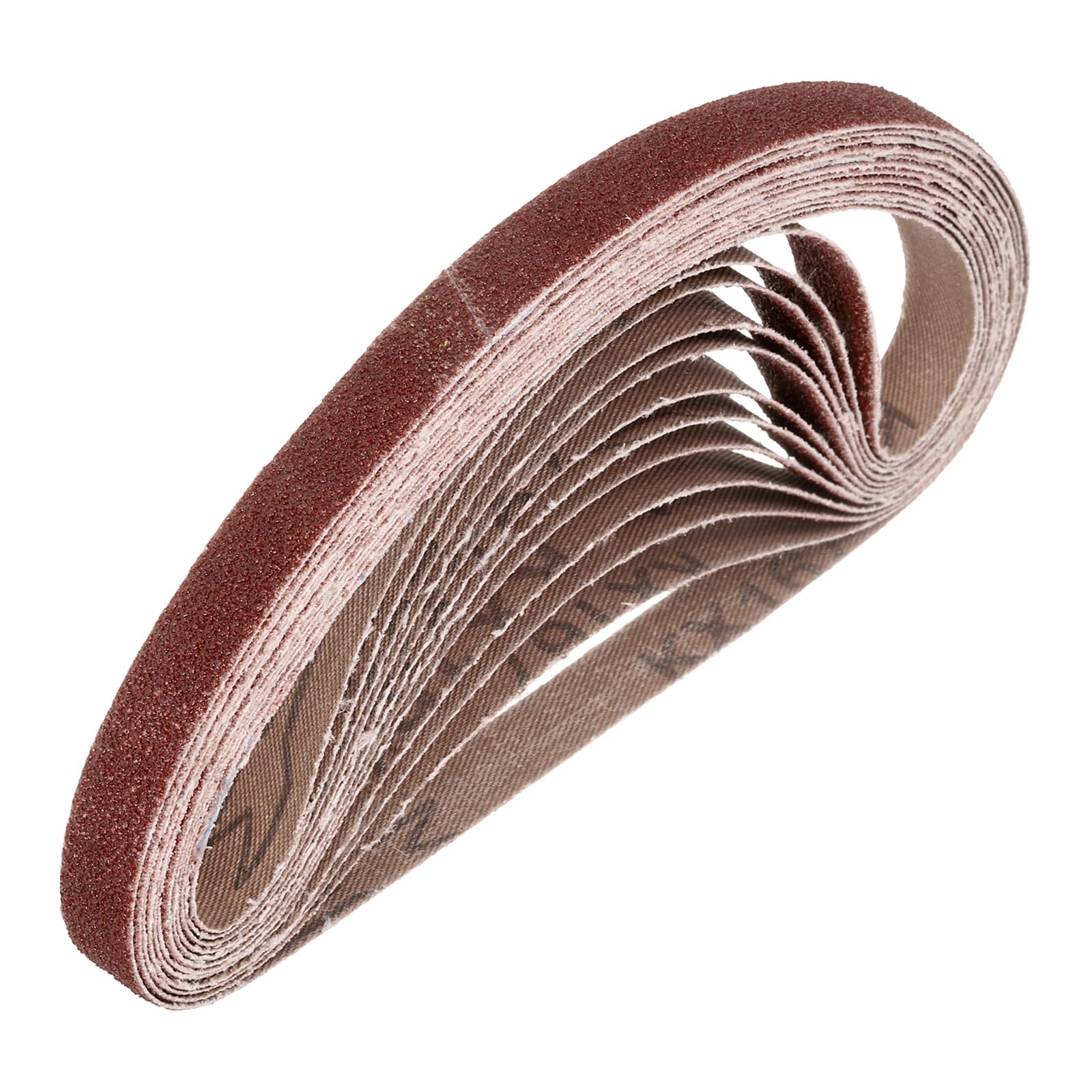 HARFINGTON 1/2 x 18 Inch Sanding Belts, 15 Pcs 80 Grits Aluminum Oxide Abrasive Belt Sander File Belt for Woodworking, Metal Polishing, Knife