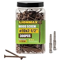 Vista 19 de LIONMAX Tornillos de cubierta de 4 pulgadas, tornillos para madera #10 x 4, 50 unidades, resistentes a la corrosión, revestimiento epoxi exterior