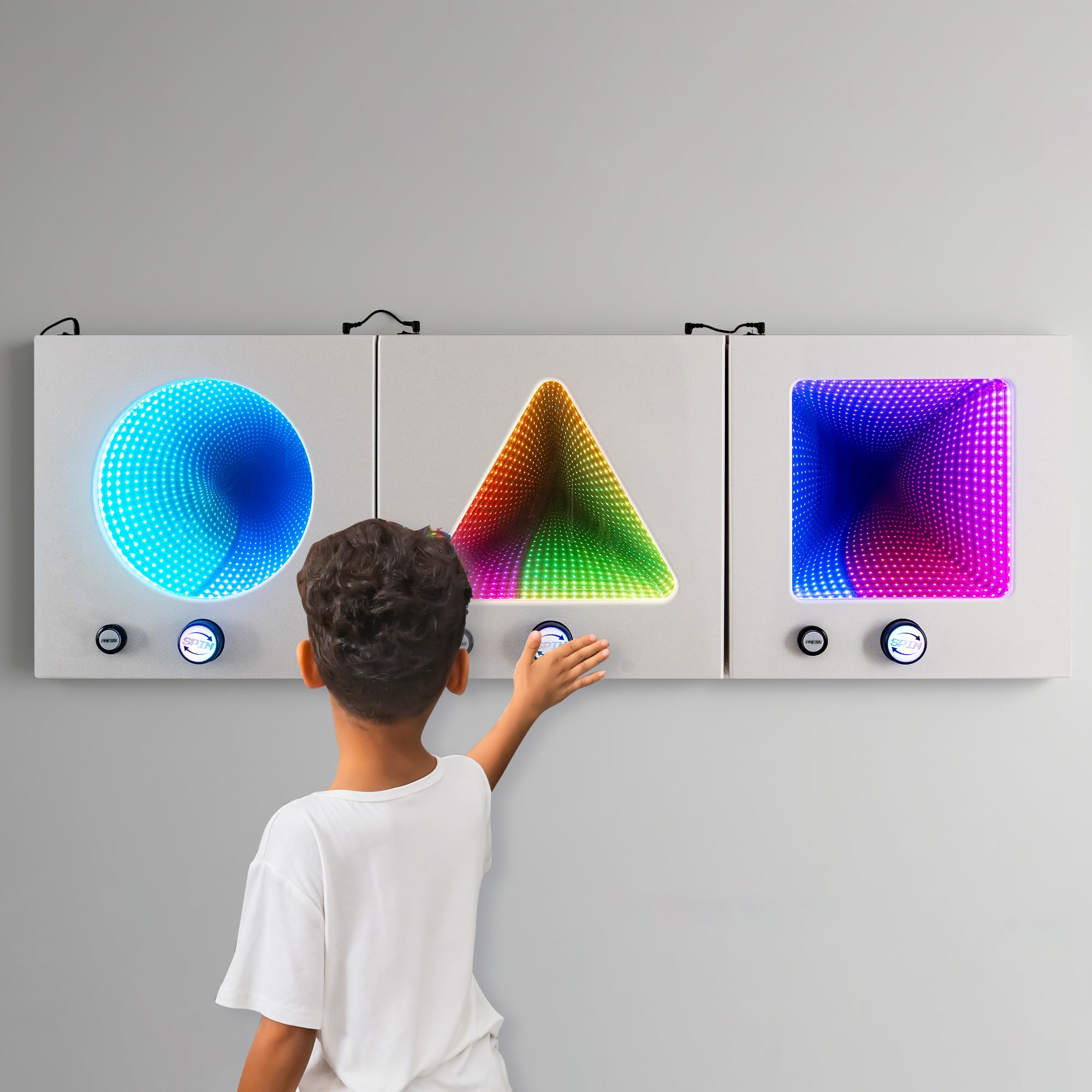 enoi プリズム　10色セット　ファントム　ハートミラー　付 Tenmind Infinity Trio Mirror Set – 3-Piece LED Infinity Wall Decor
