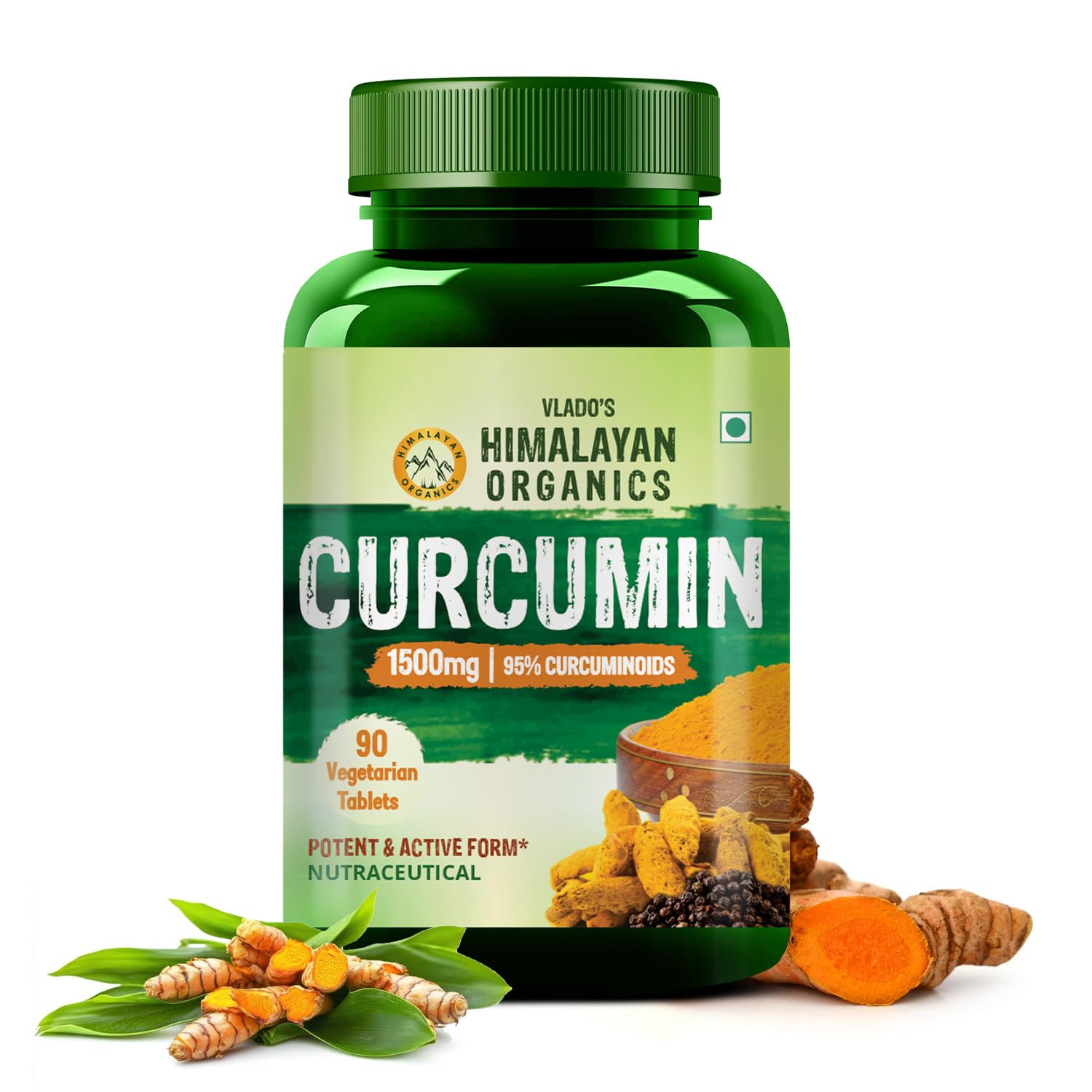 Vlado’s Himalayan Organics Curcumin With Biopiperine 1500mg Tablets With 95% Curcuminoids Supplements For Better Absorption | Good For Skin & Joint pains | Immunity Booster for Men And Women - 90 Veg Tablets (B08Z49PFB4) Amazon Price History, Amazon Price Tracker