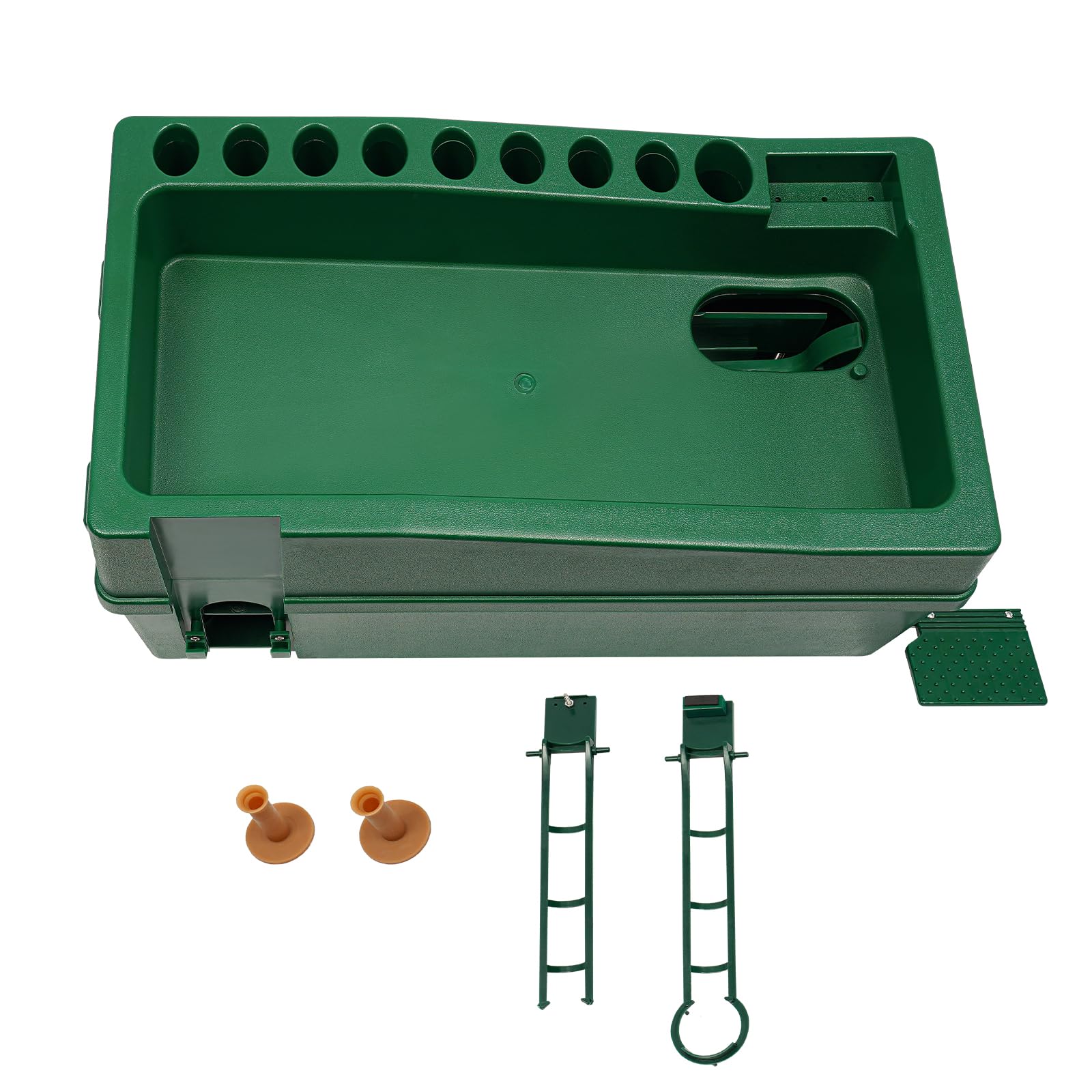 Golf Ball Dispenser Automatic, Golf Club Organizer, Powerless Automatic Tee Up Machine No Electricity Required Green