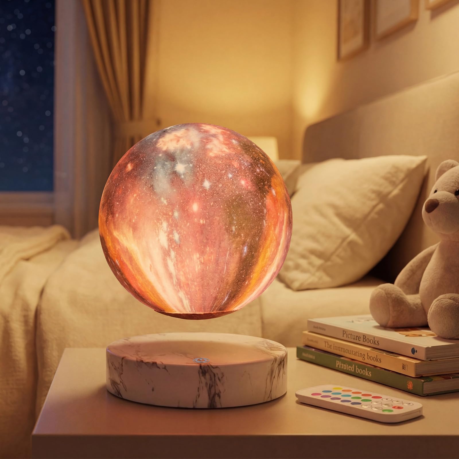 Lampada da luna a levitazione magnetica della galassia, 16 colori lampada a luna galleggiante - luce notturna per casa e ufficio regali unici