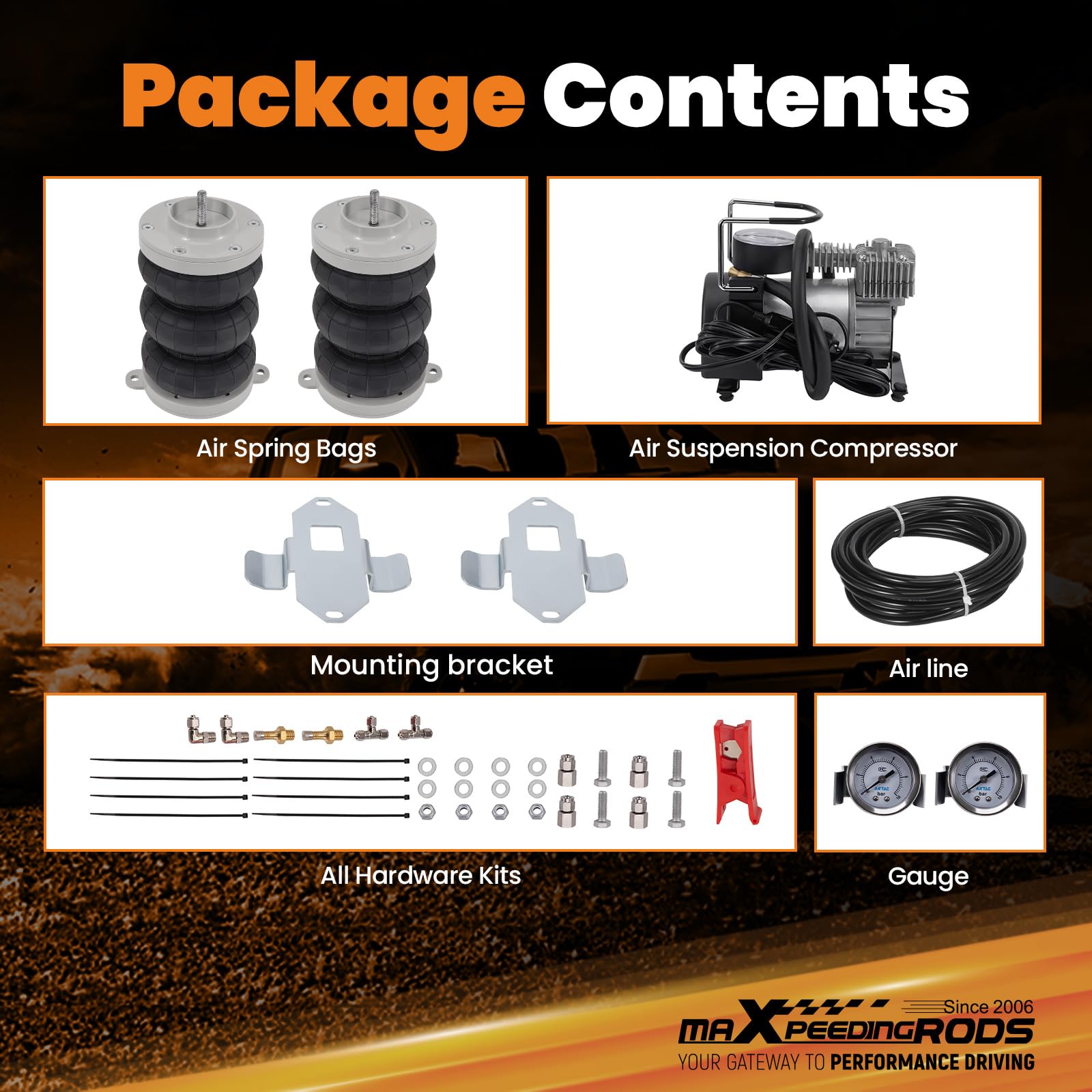 maXpeedingrods Kit Sospensioni Pneumatiche Compressore per Fiat Ducato 230 244 250, per Citroën Jumper, per Peugeot