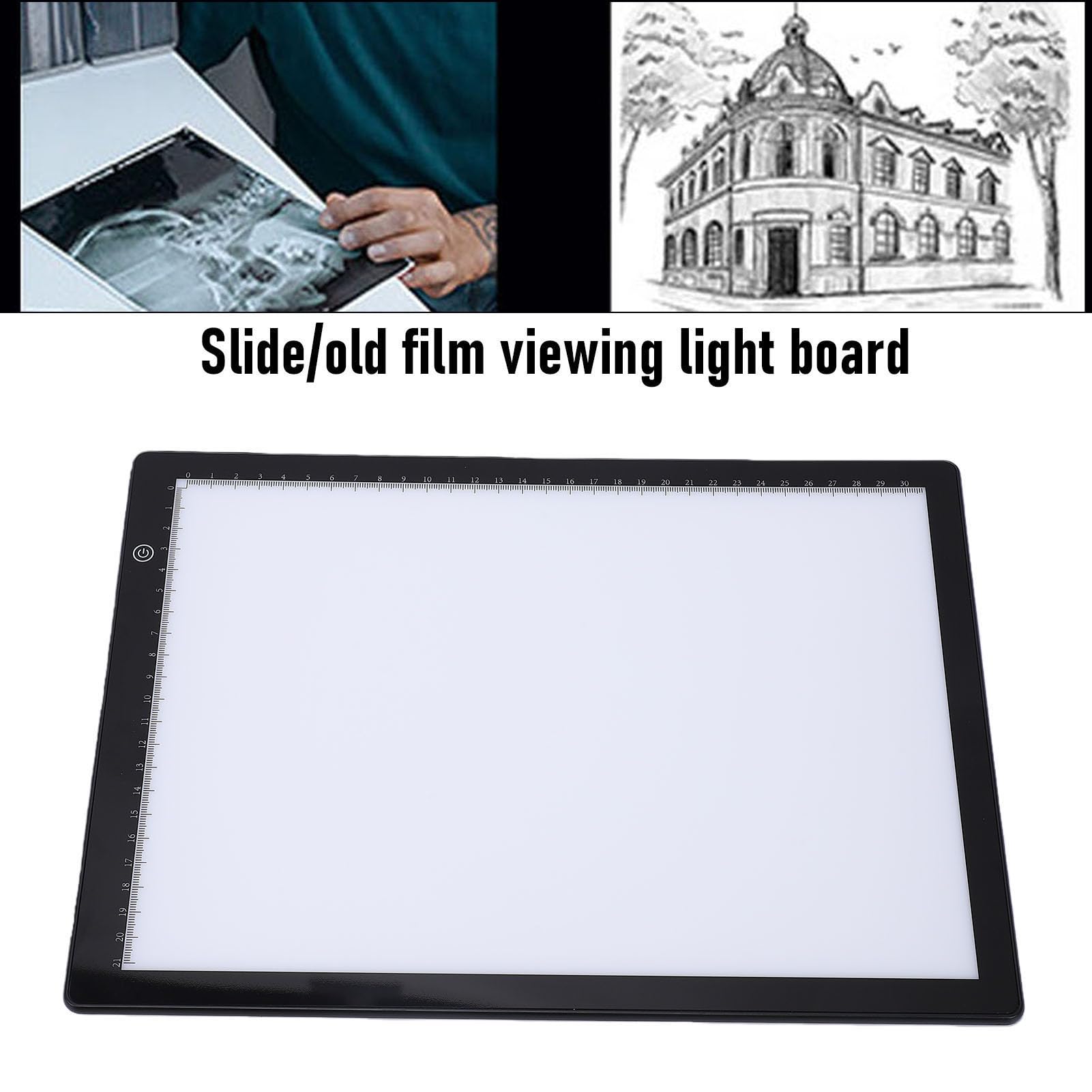Bewinner Tavolo Luminoso per la Visualizzazione di Diapositive a LED in Formato con Regolazione della luminosità a 3 Livelli, Pannello Luminoso Ultrasottile per la Digitalizzazione