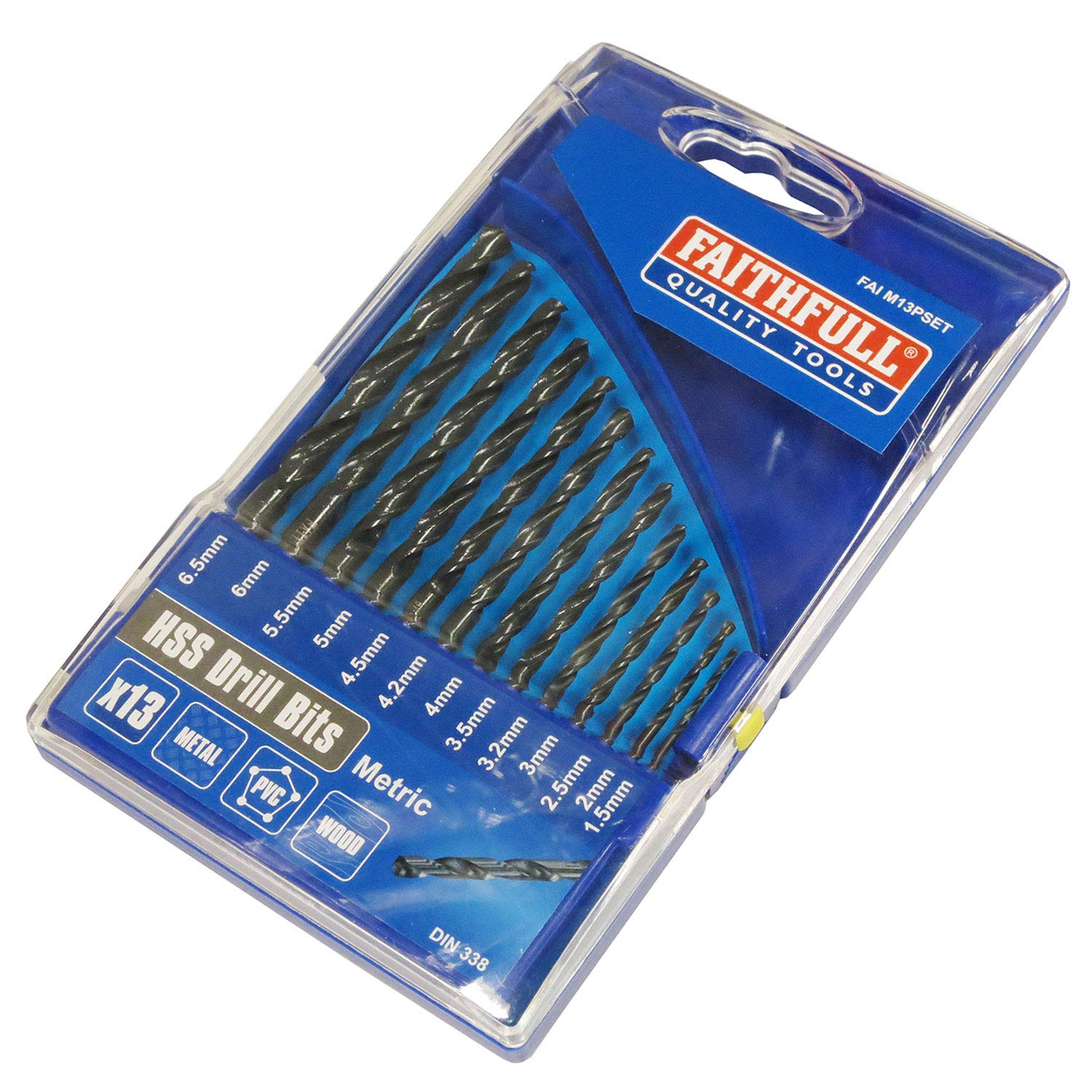 Faithfull Hss Drill Set (13)1.5-6.5Mm