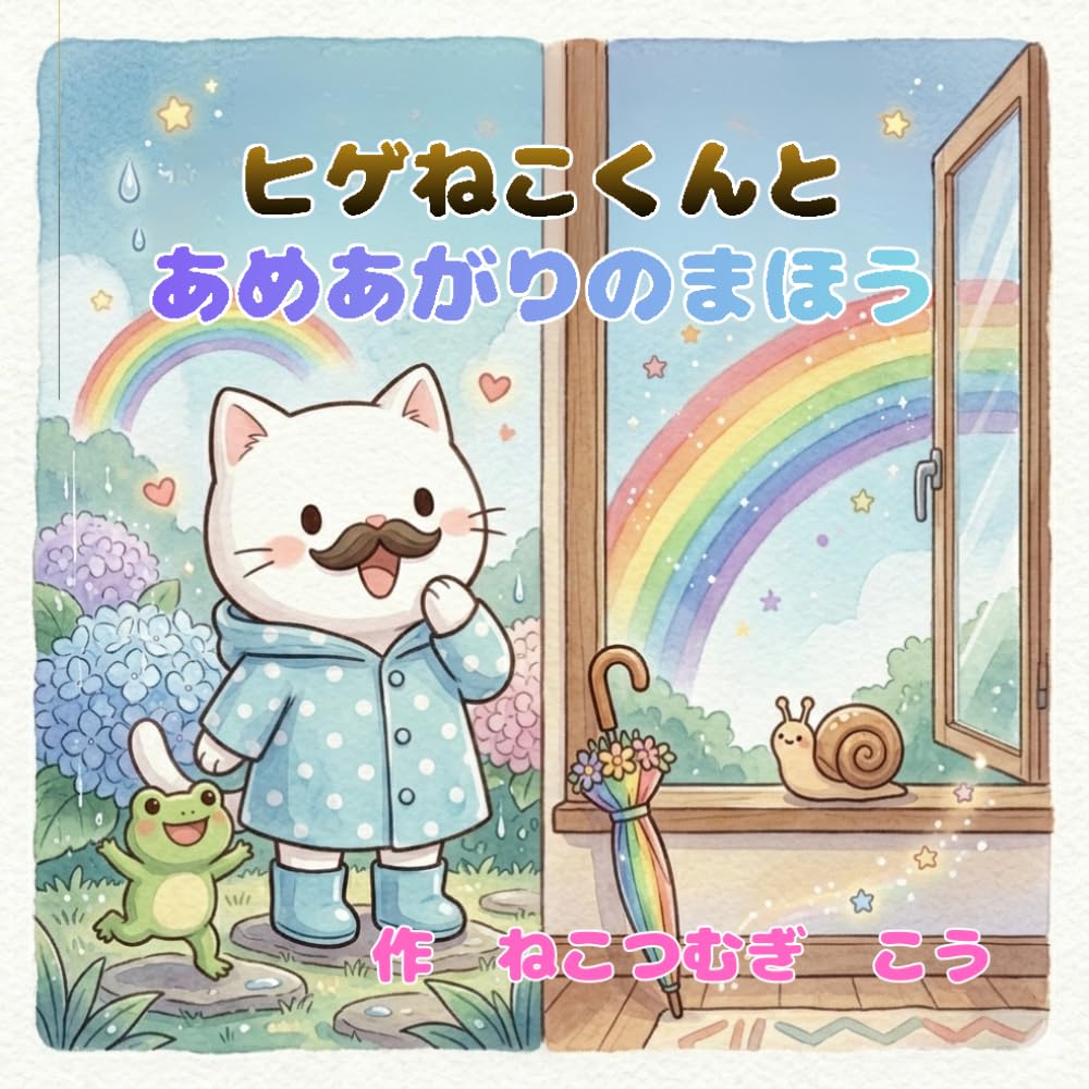 ヒゲねこくんとあめあがりのまほう: (子供向け絵本）