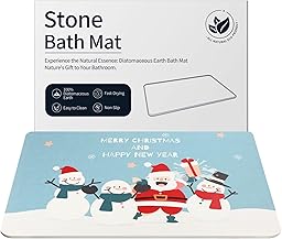 ZIKIBL Stone Bath Mat Diatomaceous Earth Shower Mat Non-Slip Super Absorbent Diatomite Stone Mats for Bathroom Floor Quick-Drying Easy to Clean (24''*16'' Blue)