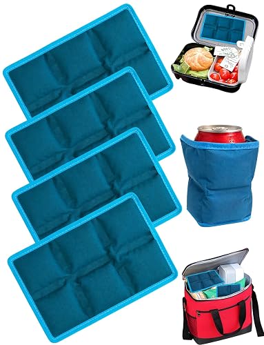 aadsioahd 4 Pack Ice Packs for Lunch Boxes & Coolers