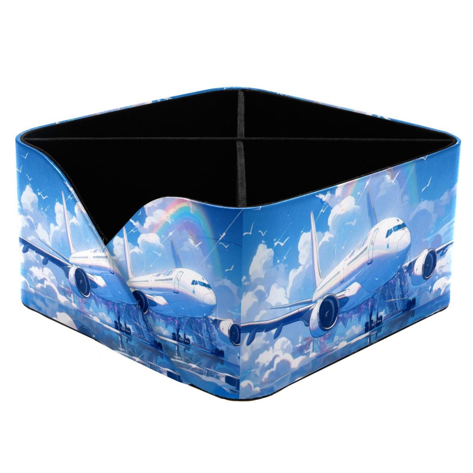 Boîte de rangement rectangulaire polyvalente, tri facile cosmétiques et fournitures bureau