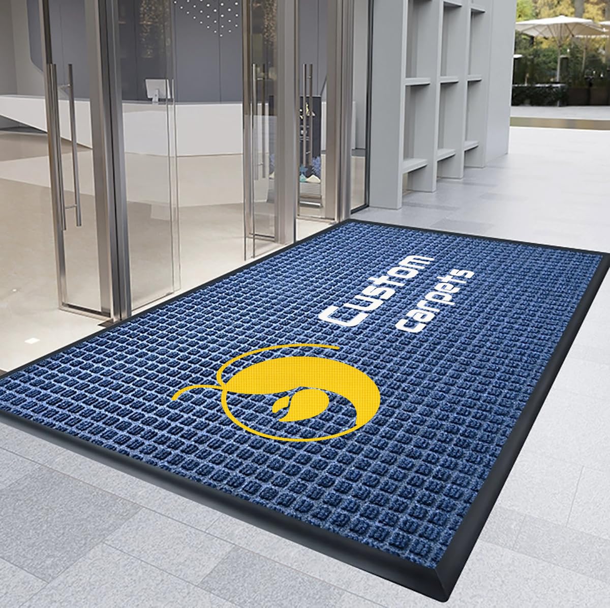 Alfombras Personalizadas con Texto y Logo para Entrada Felpudo Personalizado Exterior para Empresas Corporaciones Familia y Mascota,60x90cm