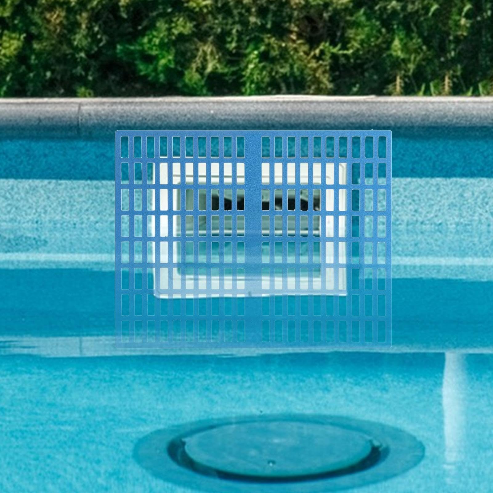 Kit per skimmer per piscina, facile da montare, blocca detriti per stagni esterni interrati, vasche da bagno e giochi d'acqua, rimuove foglie, rami e immondizia