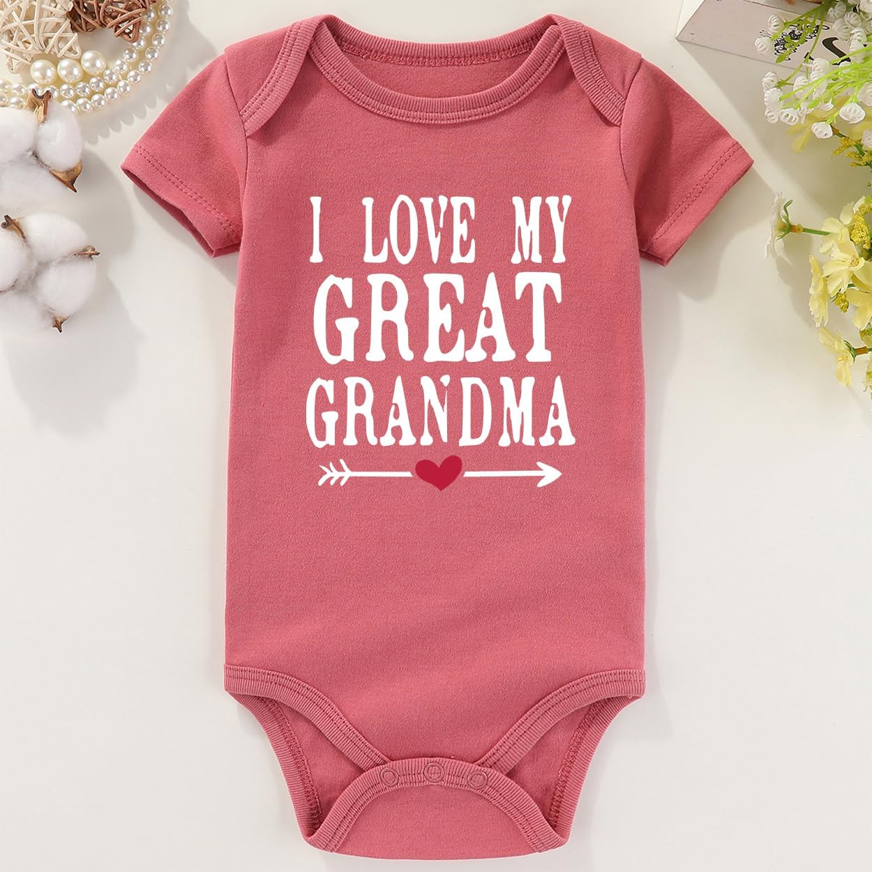 I Love My Great Grandma Baby Clothes Girl Boy newborn Bodysuits Great Grandmas infant outfit - Image 2