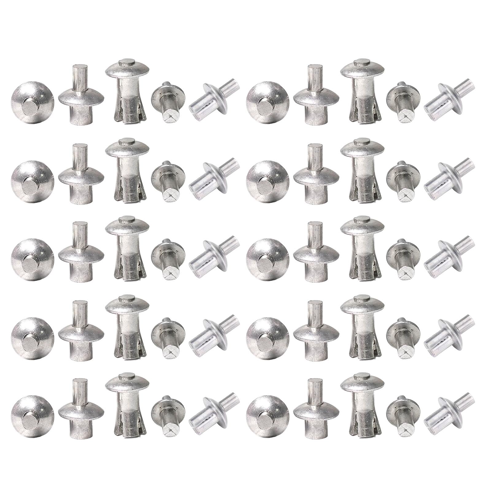 Aluminum Rivets Countersunk Connectors Expansion Fasteners Easy to Use Expansion Rivets for General Purpose Use Aluminum Fasteners