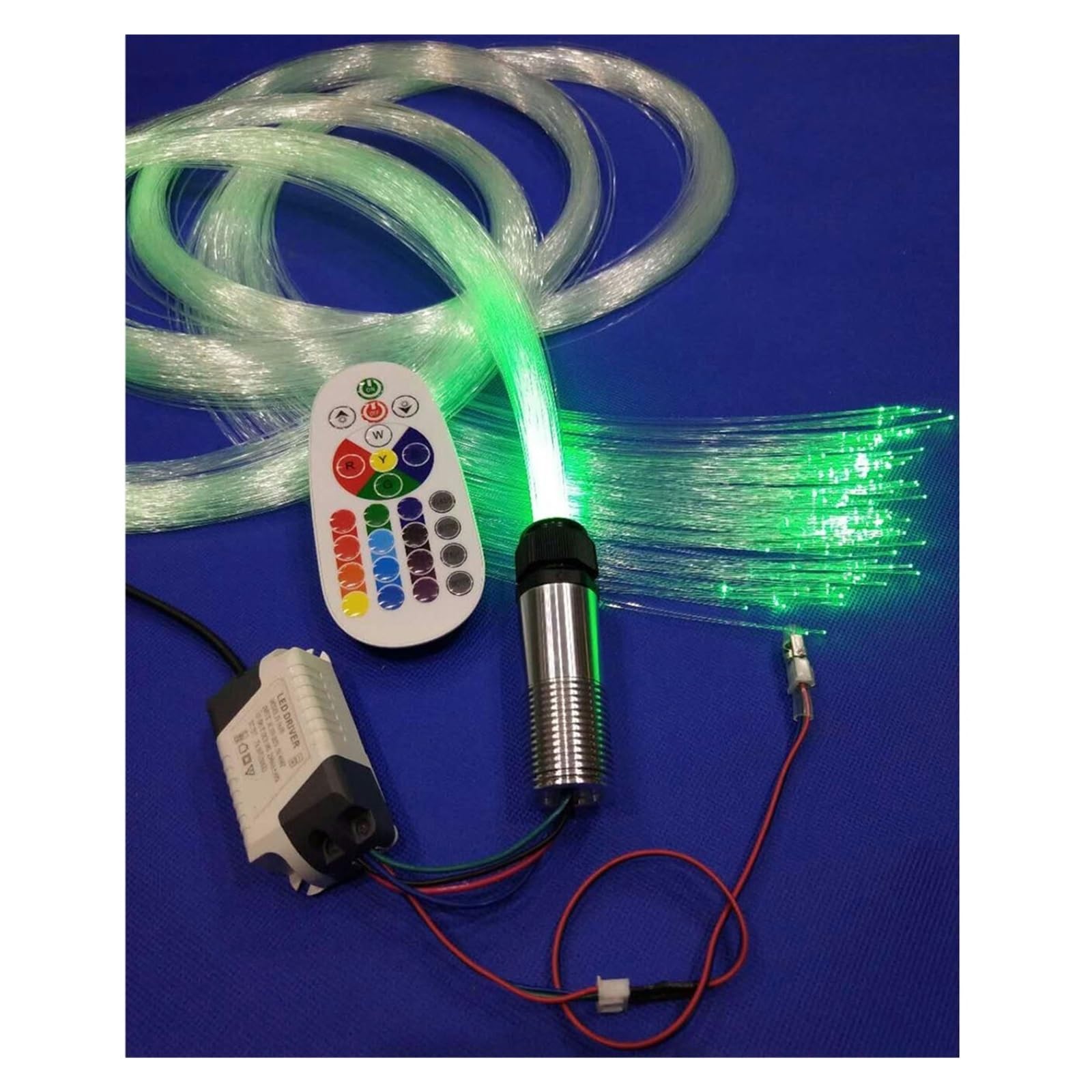 Accessoires De Pavillon à éClairage éToilé pour Vo Voiture 12V 200 X RVB LED Fibre Optique Star Plafonnier Kit Twinkle Télécommande