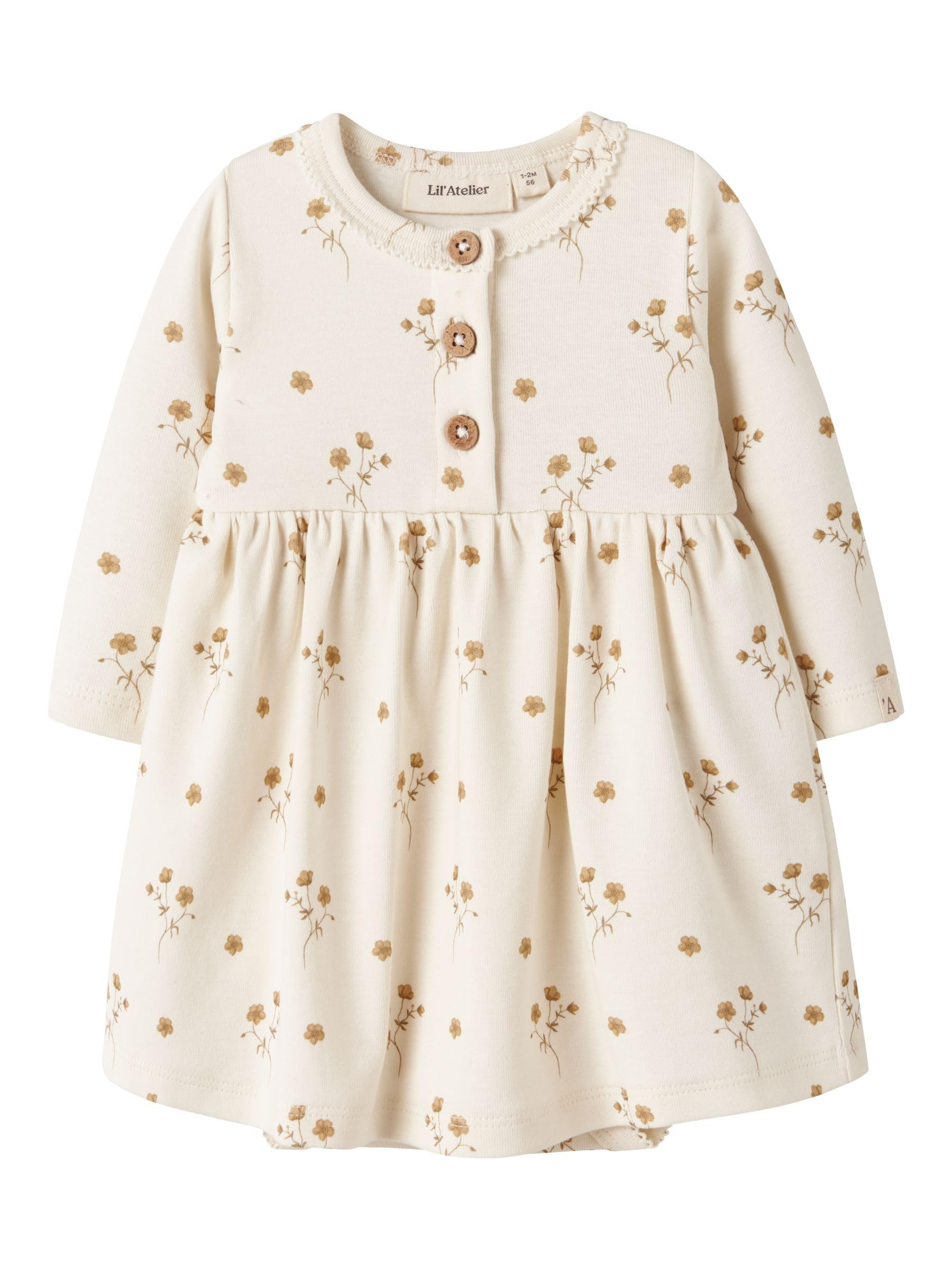 Lil' atelier baby Damen Nbflayo SIF Ls Body Dress Lil, Coconut Milk, 86