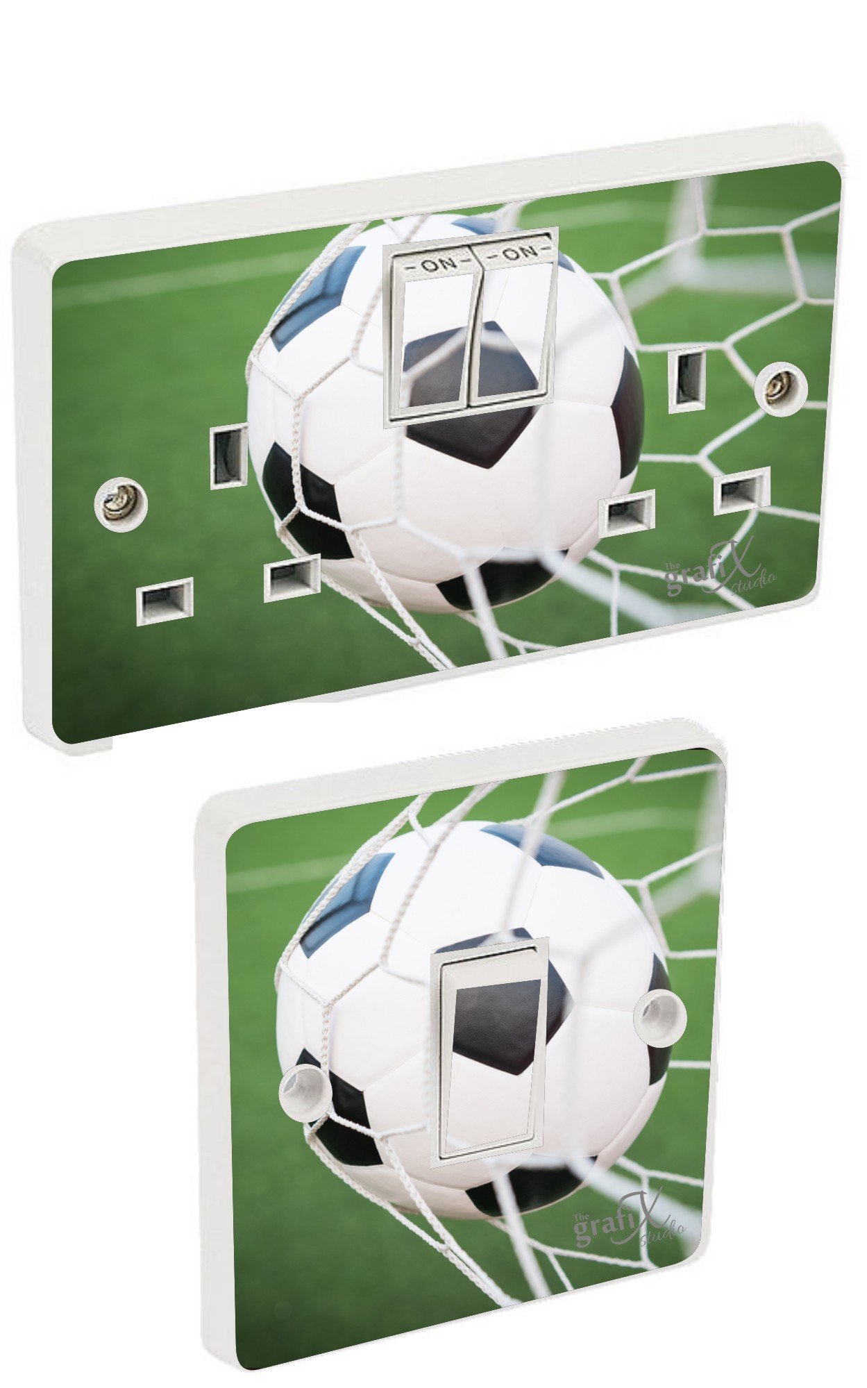 The Grafix Studio Light Football Switch & Double Socket Sticker Vinyl/Skin Cover Sosw20