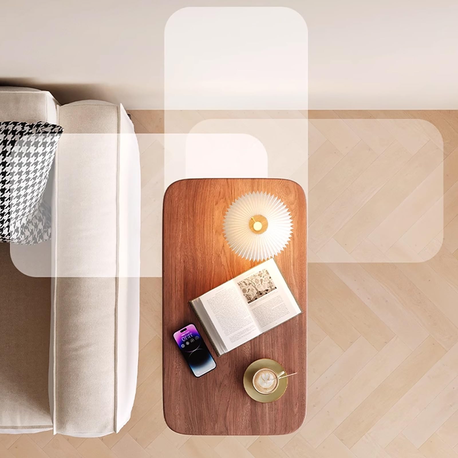 Mesa de Cama para Pacientes Encamados Mesa Auxiliar Ordenador Que Ahorra Espacio Sofá Auxiliar Mesa Regulable en Altura con Tablero Giratorio 360° para el Hogar, Hospital(Yellow)