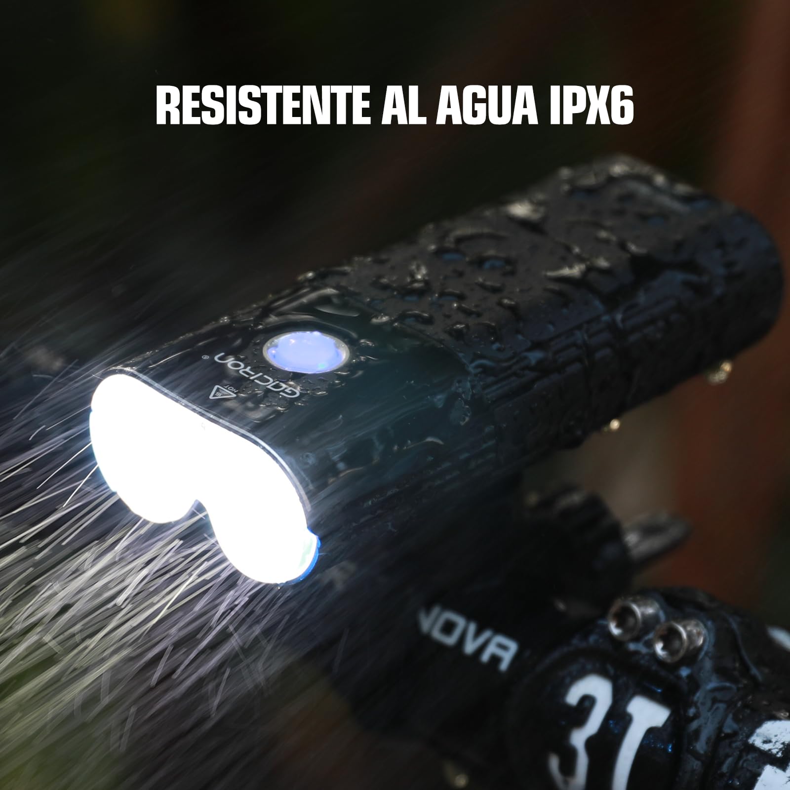 Gaciron V9DP luz Bicicleta Delantera,con función de Control Remoto con Cable,6 Modo de Brillo,luz Delantera Bicicleta Potente led con 6700mAh función de energía móvil,Luz Bicicleta de Aluminio