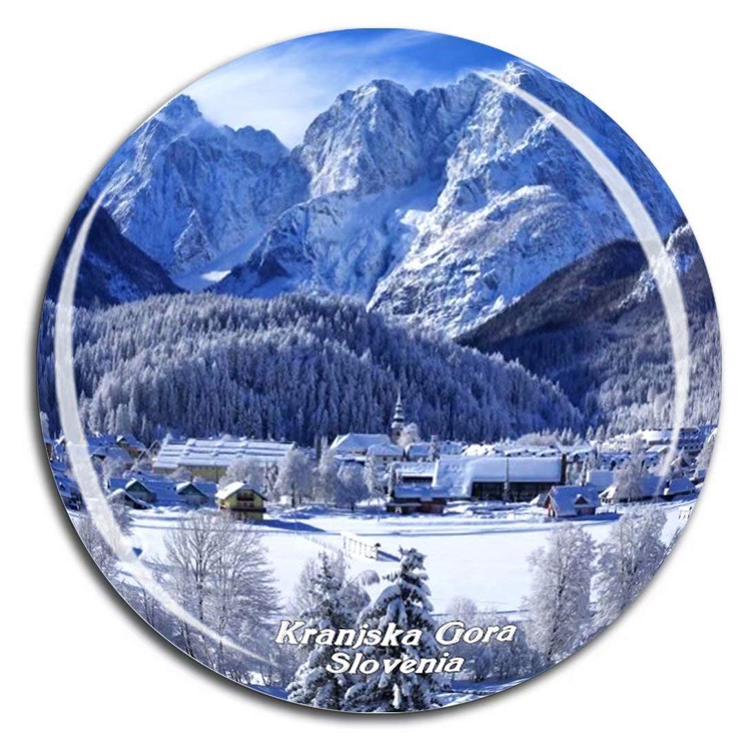 Weekino Kranjska Gora Slovenia Fridge Magnet 3D Crystal Glass Tourist City Travel Souvenir Collection Gift Strong Refrigerator Sticker
