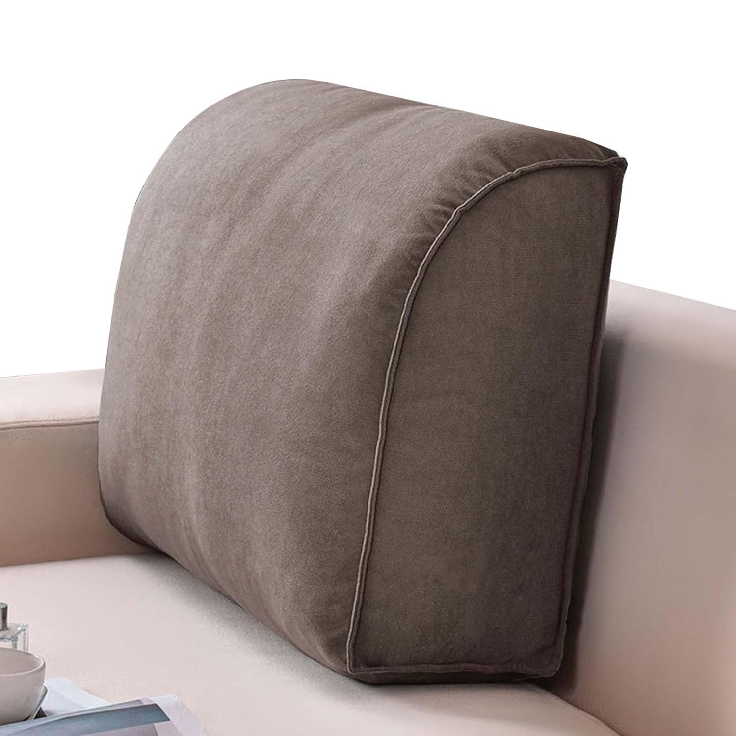 Grande Cabecera Cojín，60/70/80/90cm Suave Confort Almohada de Lectura，Desmontable Cojín para Respaldo Sofá, Reposo En Cama Lumbar Apoyo Almohada para Cama, Sofá, Silla(Color4,80x45x20cm)