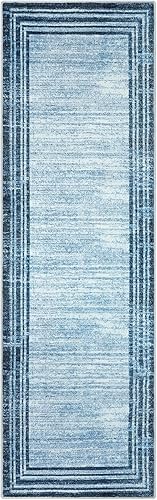 Vista 82 de Lahome Alfombra moderna abstracta para pasillo, lavable, color verde azulado, de 2 x 6 pulgadas, antideslizante, alfombra de pasillo suave, alfombra