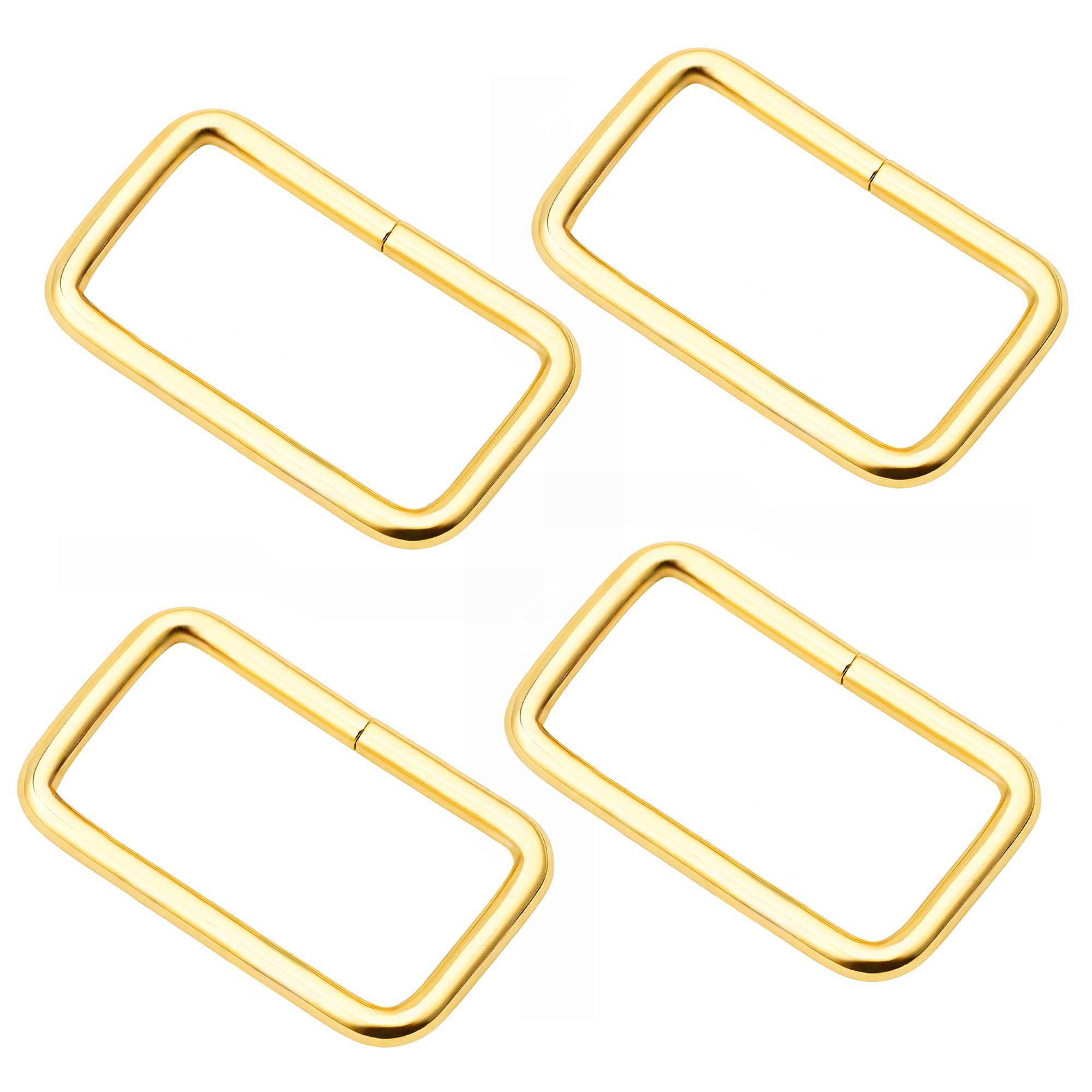 Craftmemore - Hebilla rectangular de metal para bolsa de cinturón, resistente, cable rectangular para cinchas de 1-1/4 pulgadas y 1-1/2 pulgadas de ancho, paquete de 20