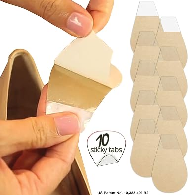 Sticky Shoes Double Sided Shoe Tape - Tape for Perfect Fitting Heels, Anti Slip for Shoes - 10 Pack