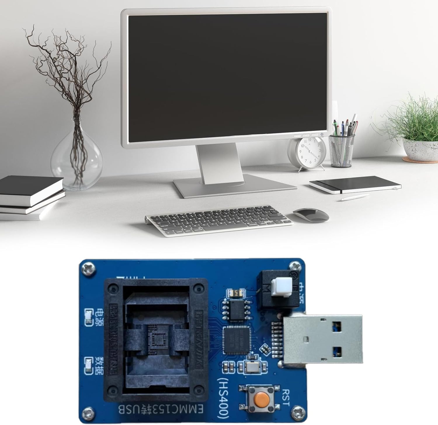 アップグレードUSBプログラミングソケットQBCX0219036 USBインターフェースバーンインソケット簡単なチッププログラミング