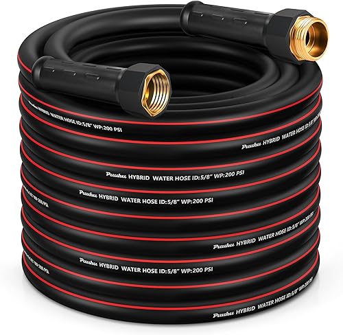 Miniatura 13 de Manguera de jardín corta de 10 pies x 5/8 pulgadas, no expandible, resistente, flexible, de alta calidad, sin torceduras, a prueba de fugas, Negro