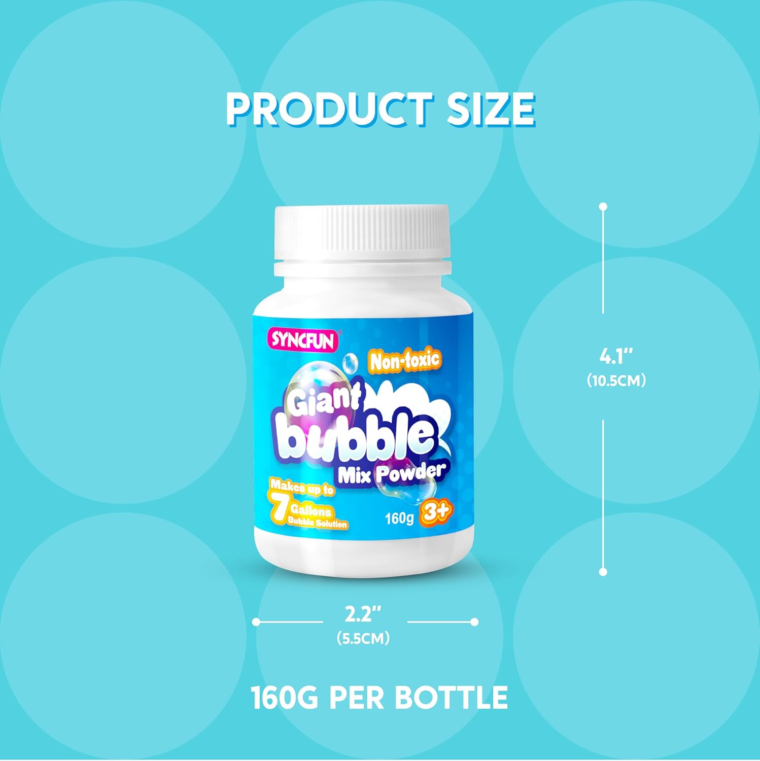 SYNCFUN Giant Bubble Solution Makes 7 Gallons (896 OZ), Non Toxic Giant Bubble Mix Powder, Concentrate Solution Refill for Wands, Machine, Summer, Outdoor, Birthday, Party