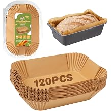 YQL 120PCS Loaf Pan Liners, Non-Stick Disposable Bread Parchment Paper Liners 9x5 for Baking Bread, Pre-formed Rectangle Paper for Bread and Cakes, Air Fryer Liner for Loaf Pan