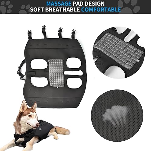 Miniatura 4 de Arnés de elevación para perros, soporte para mascotas y rehabilitación, correas ajustables acolchadas y transpirables, arnés de elevación para