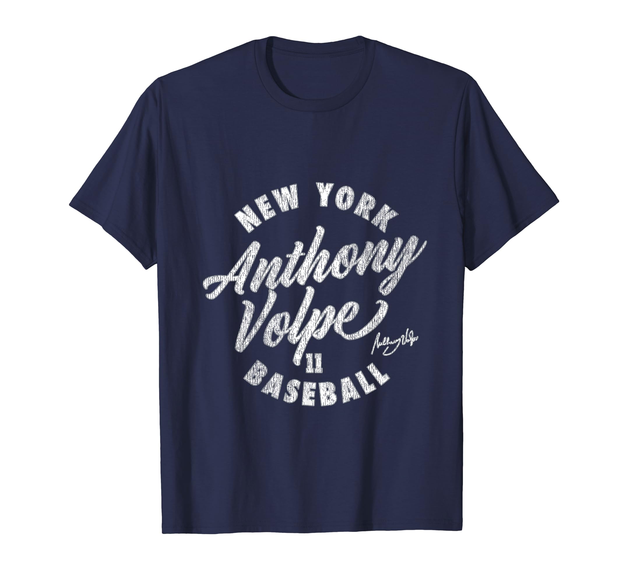 Anthony Volpe New York Baseball Vintage Cursive MLBPA T-Shirt