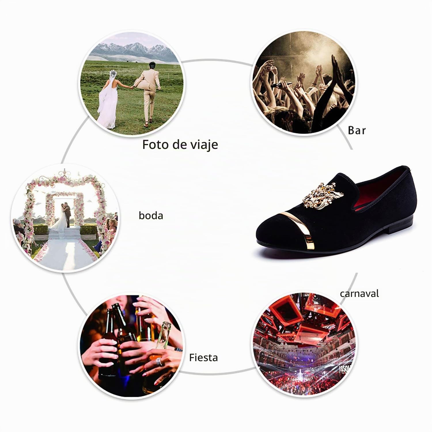 JITAI Mocasines Clásicos De Piel para Hombre De Zapatos Casuales De Boda Y Mocasines para Hombre