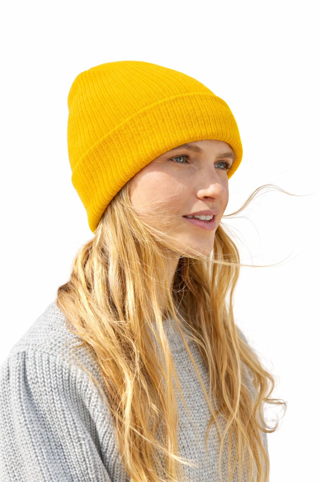4Sp Unisex Mustard Organic Cotton Beanie (Uk, Alpha, One Size, L, )